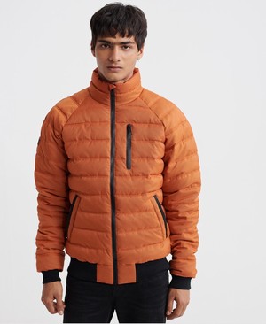 Superdry Commuter Quilted Bomber Férfi Kabát Narancssárga | OVHES2789